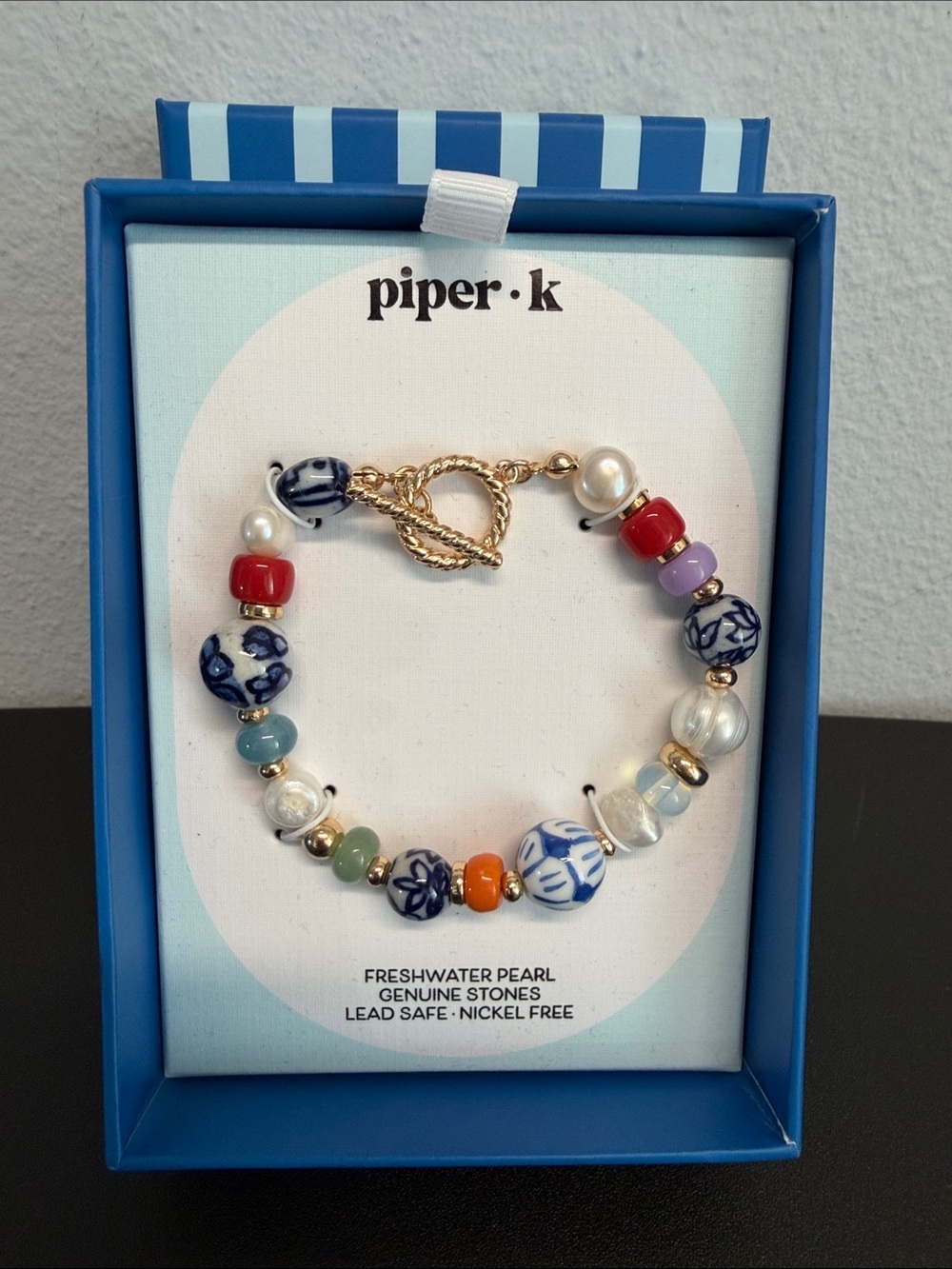 Piper K | Multicolor Freshwater Pearl Genuine Stones Bracelet